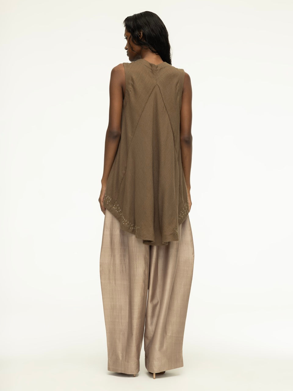 Sozani Pashmina Sleeveless Jacket