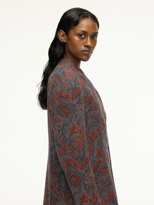 Ajrak Canvas Side Buttoned Jacket