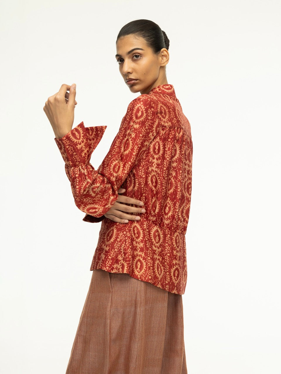 Ajrak Button-Down Top