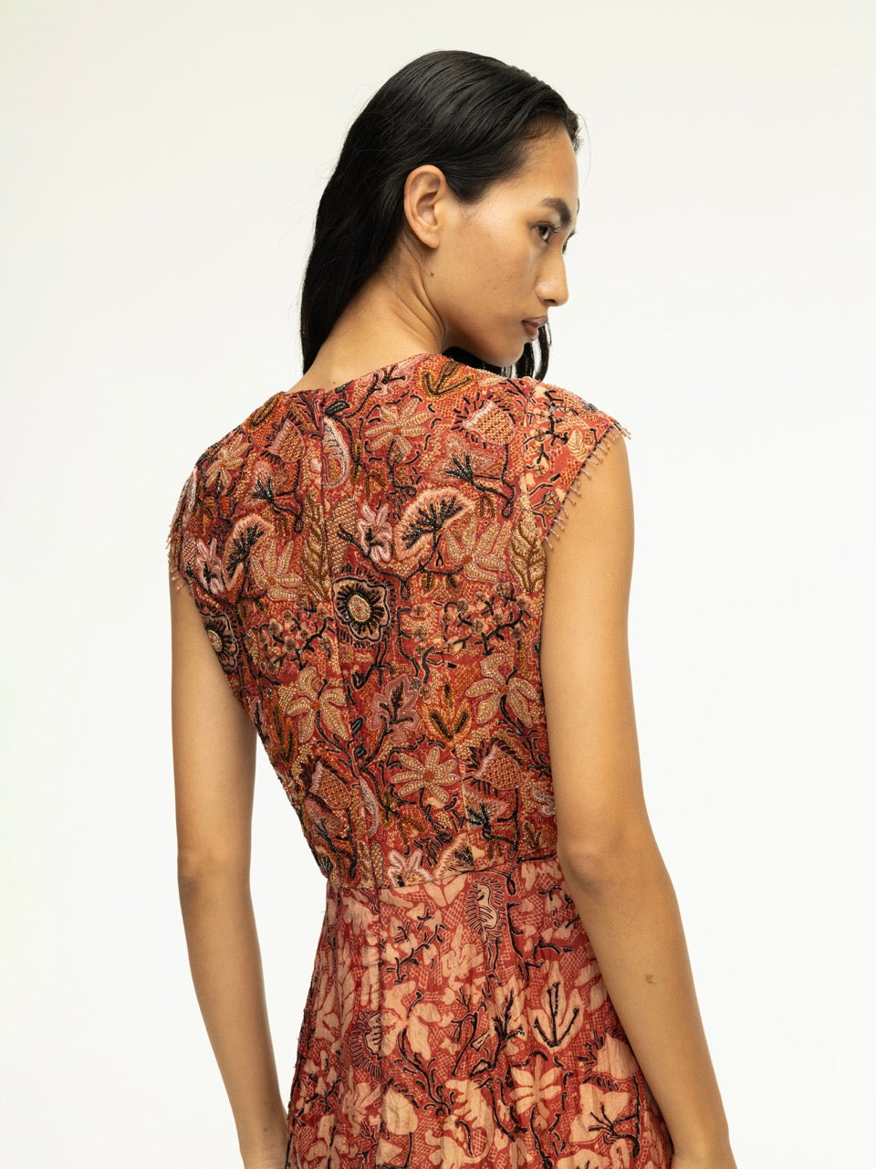 Archival Ajrakh Hand-Embroidered Dress