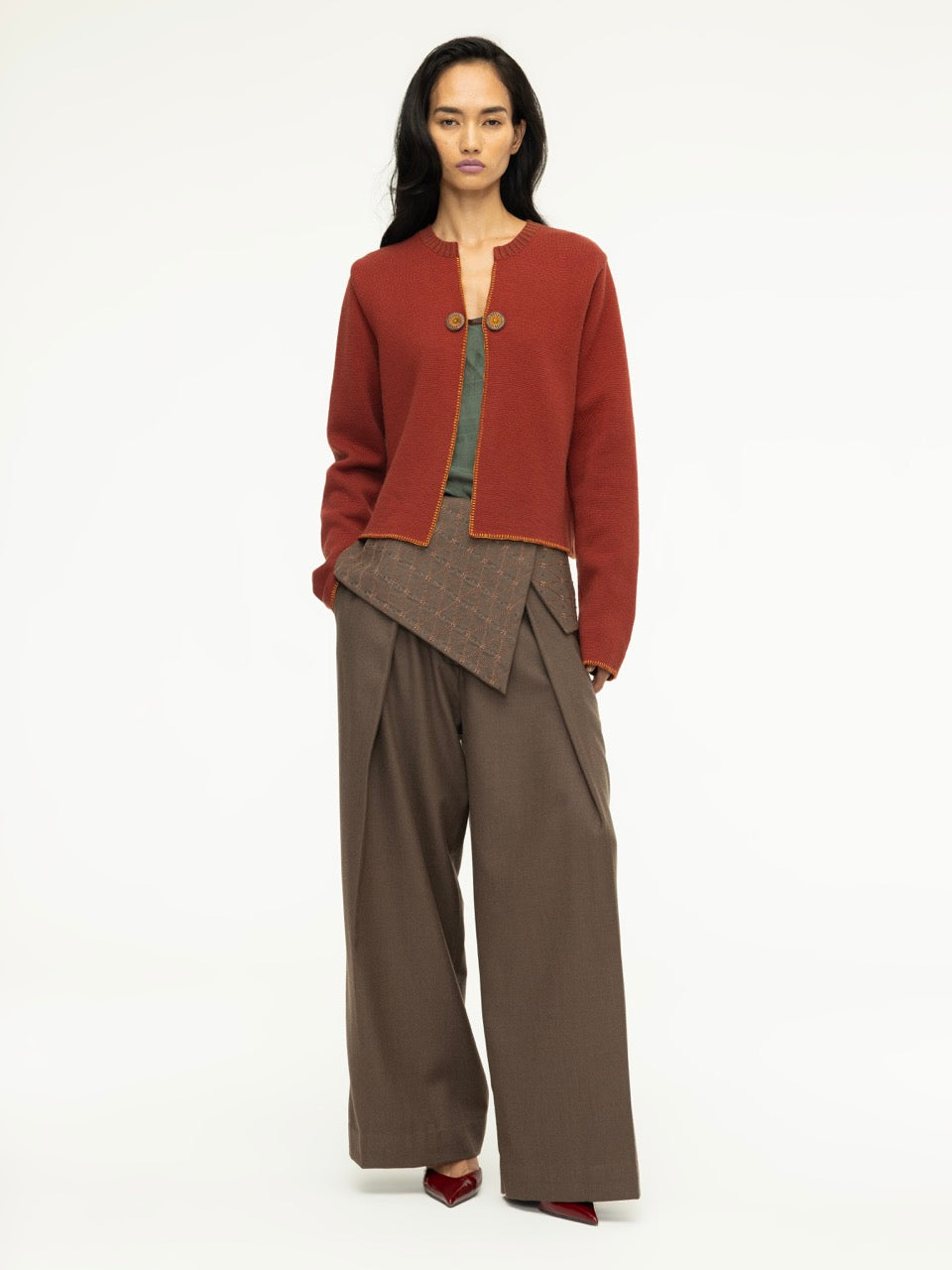 Long Sleeve Embroidered Woolen Sweater