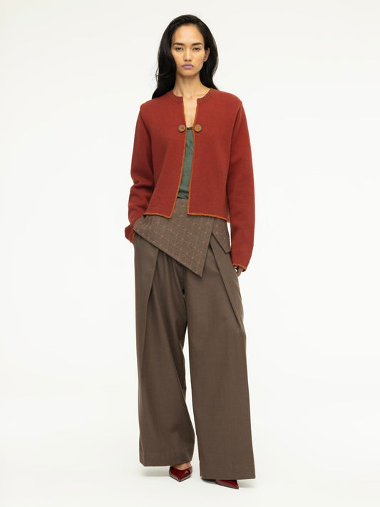 Long Sleeve Embroidered Woolen Sweater