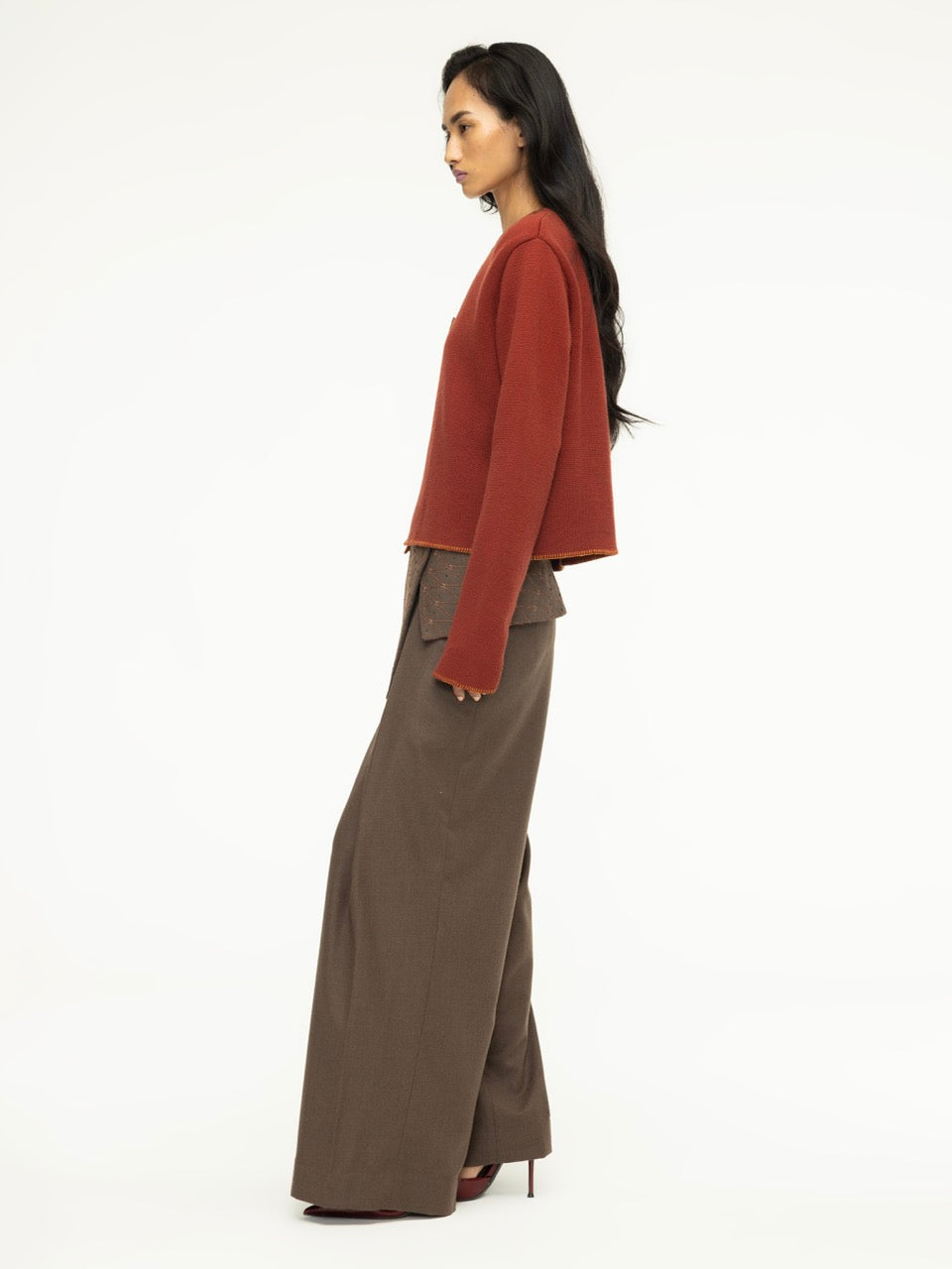 Long Sleeve Embroidered Woolen Sweater