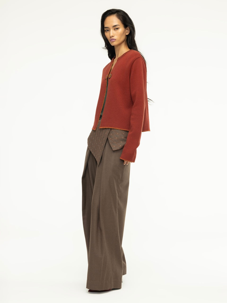 Long Sleeve Embroidered Woolen Sweater