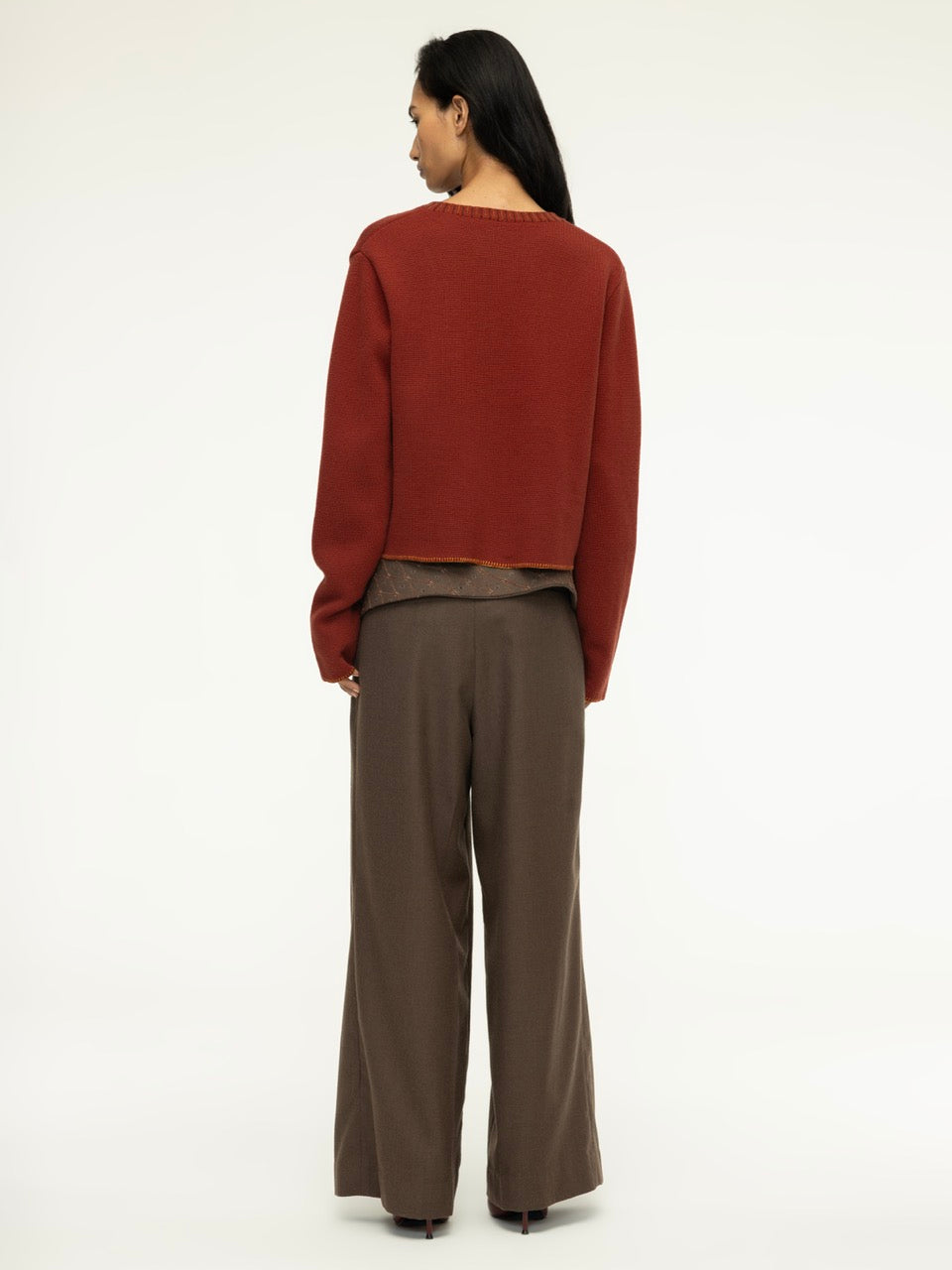 Long Sleeve Embroidered Woolen Sweater