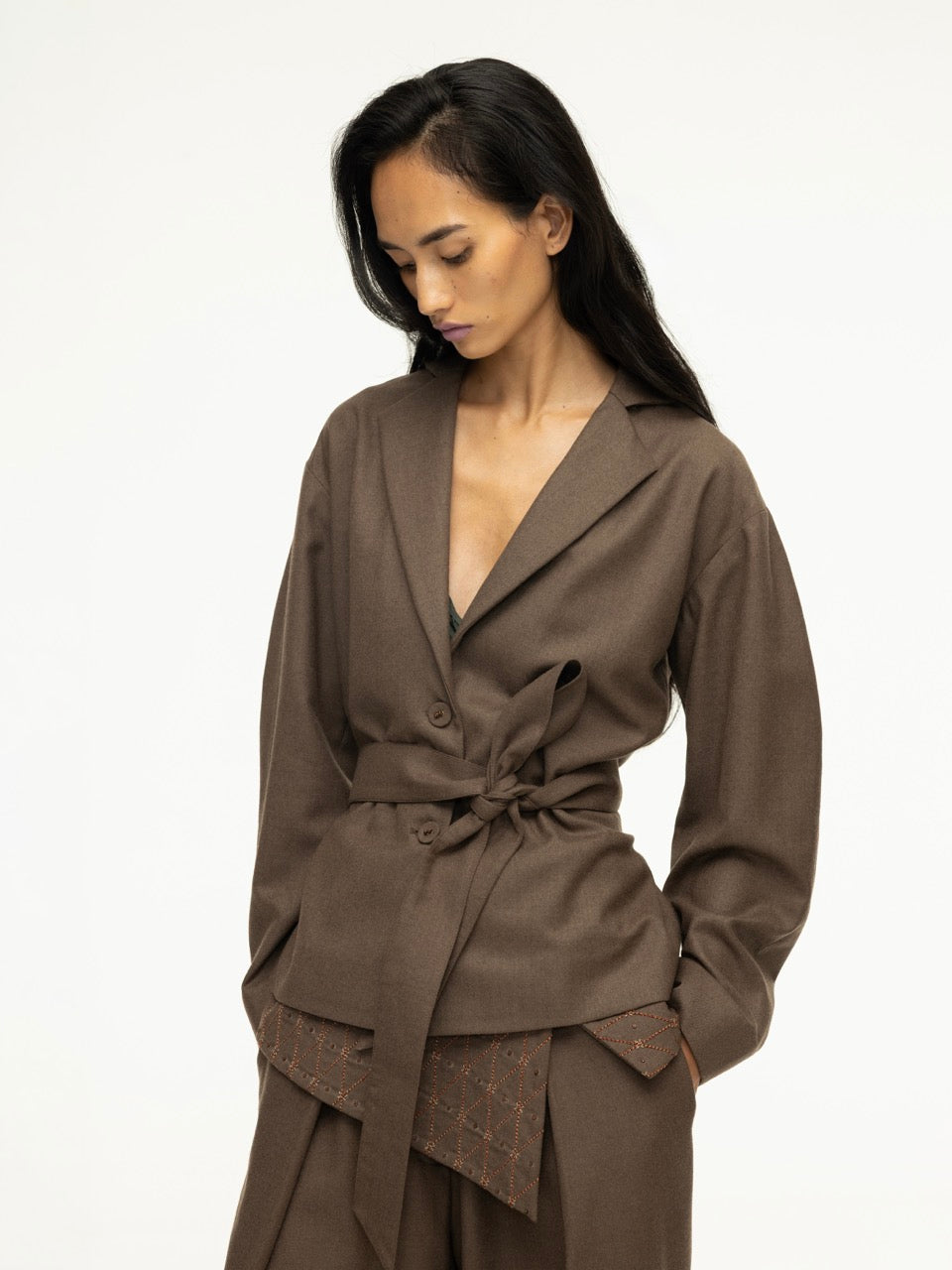 Wool Belted Jacket