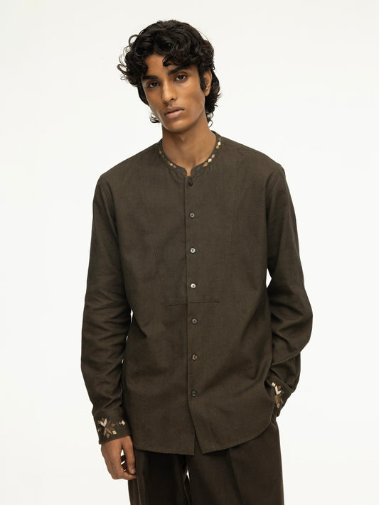 Men's Handspun Cotton Phulkari Shirt