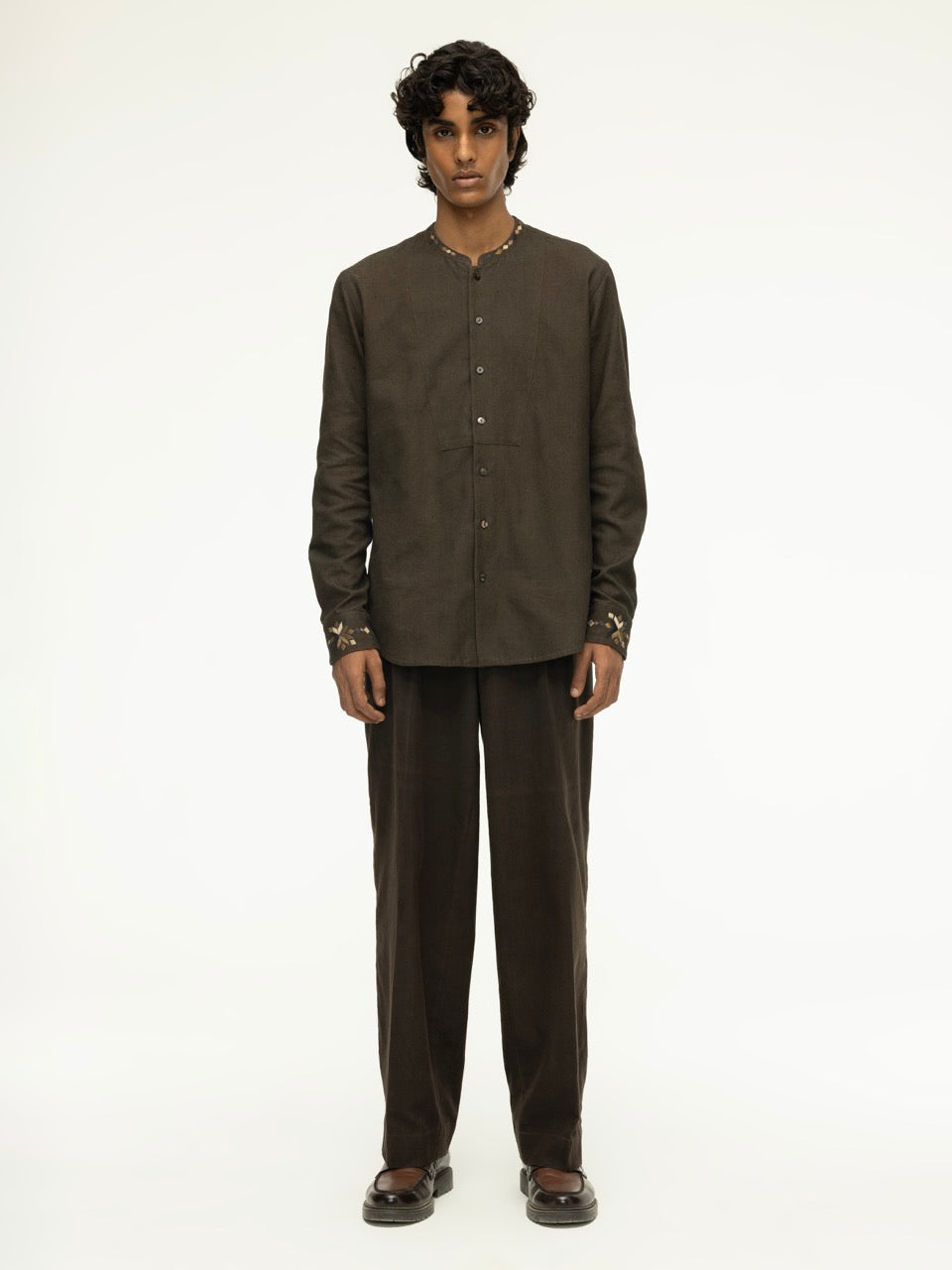 Men's Handspun Cotton Phulkari Shirt