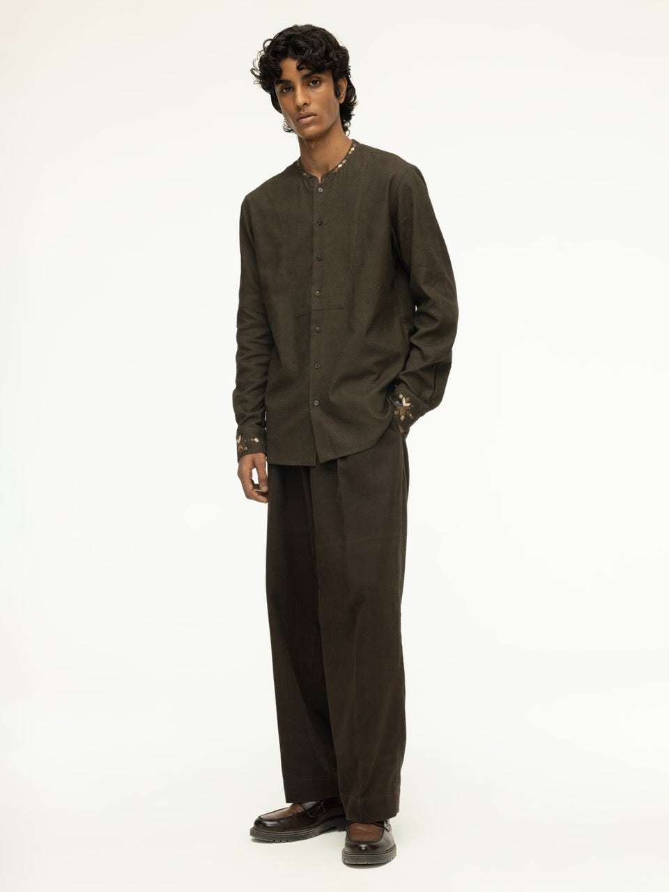 Men's Handspun Cotton Phulkari Shirt