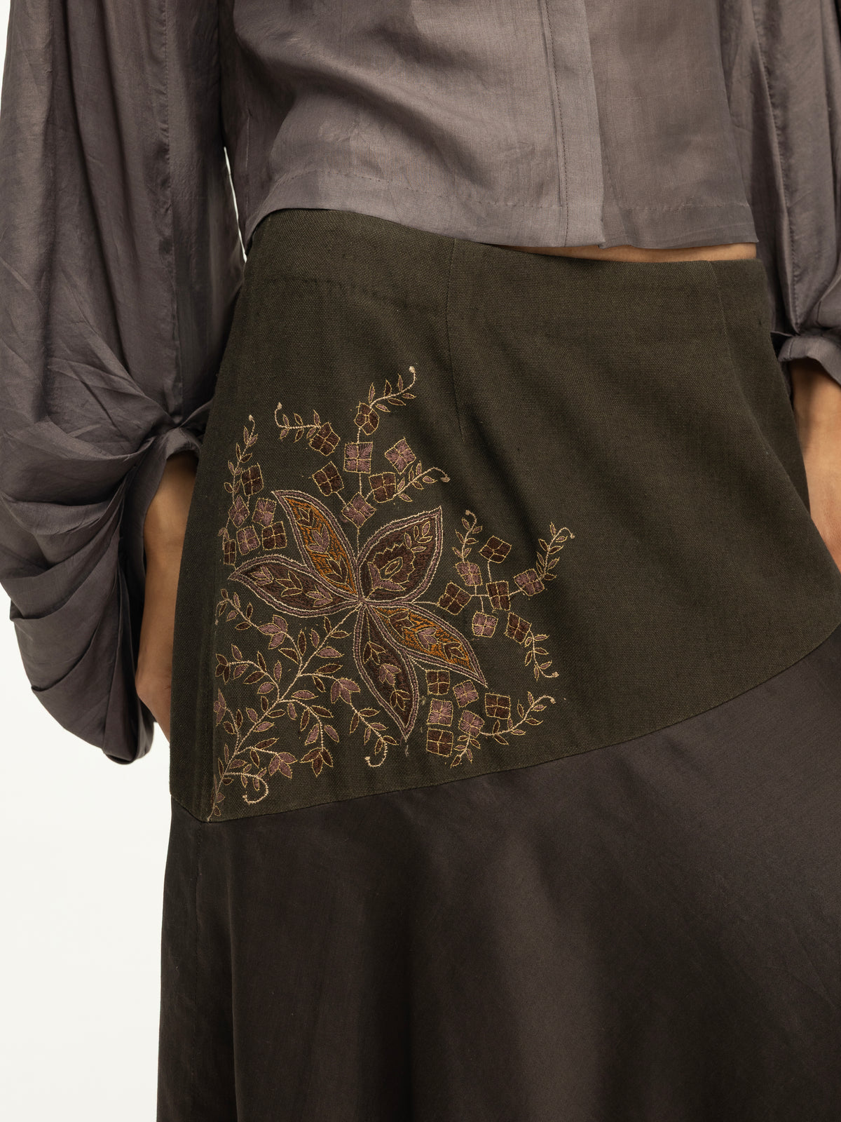 Handspun Linen Sozani Skirt
