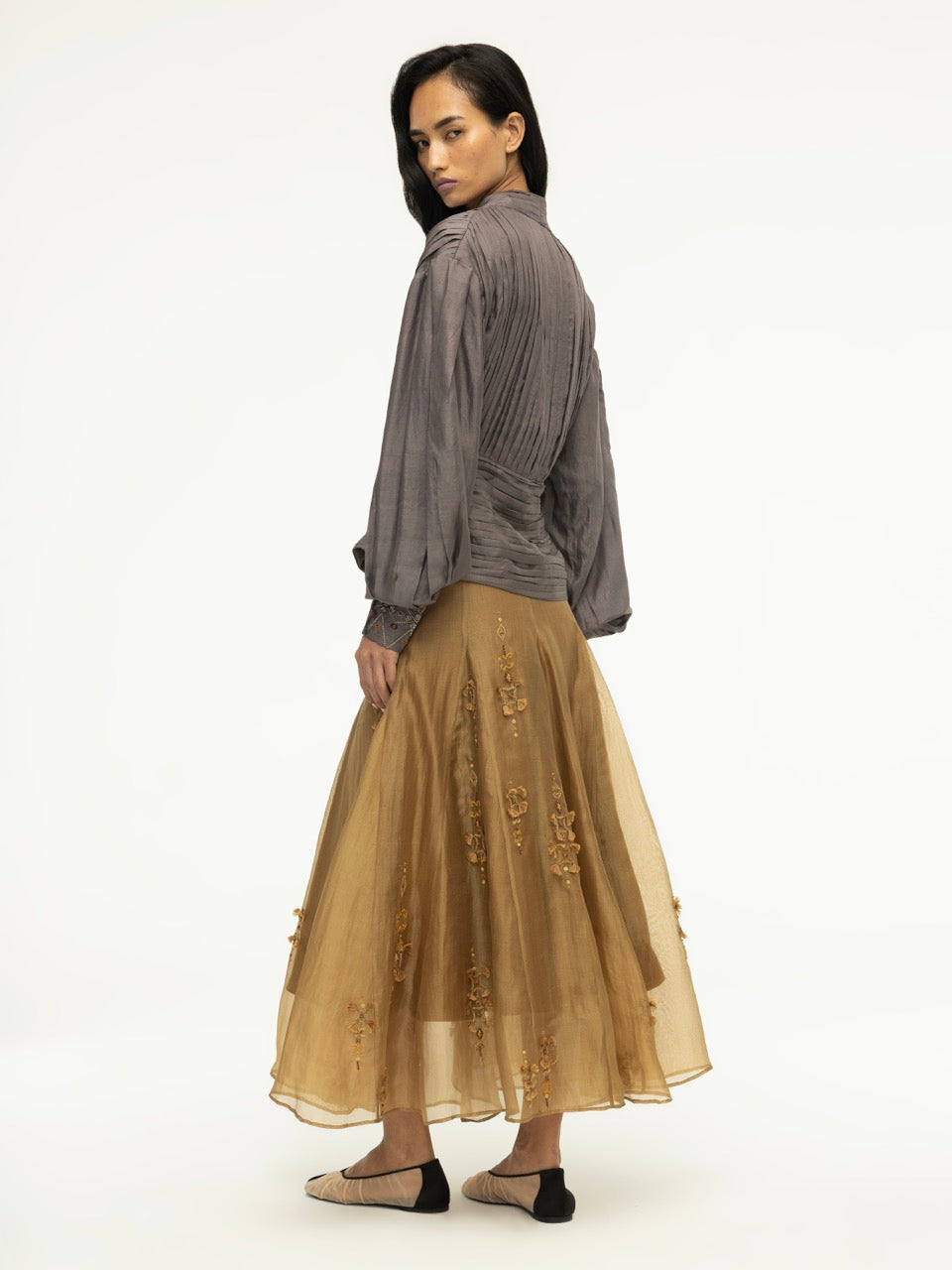 Embroidered Layer Skirt