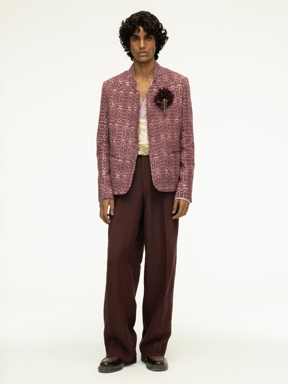 Dabu Print Open Jacket