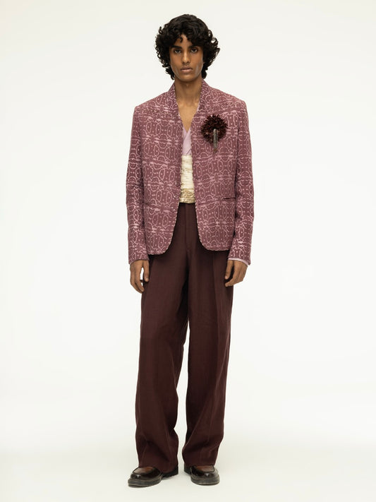 Dabu Print Open Jacket