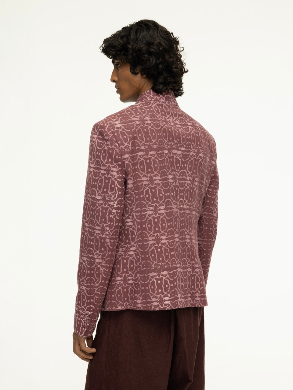 Dabu Print Open Jacket