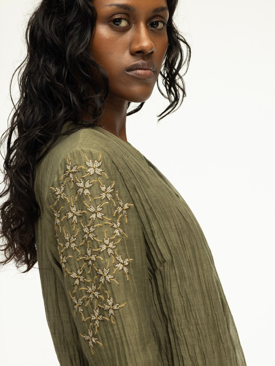 Embroidered Three- layered Jacket
