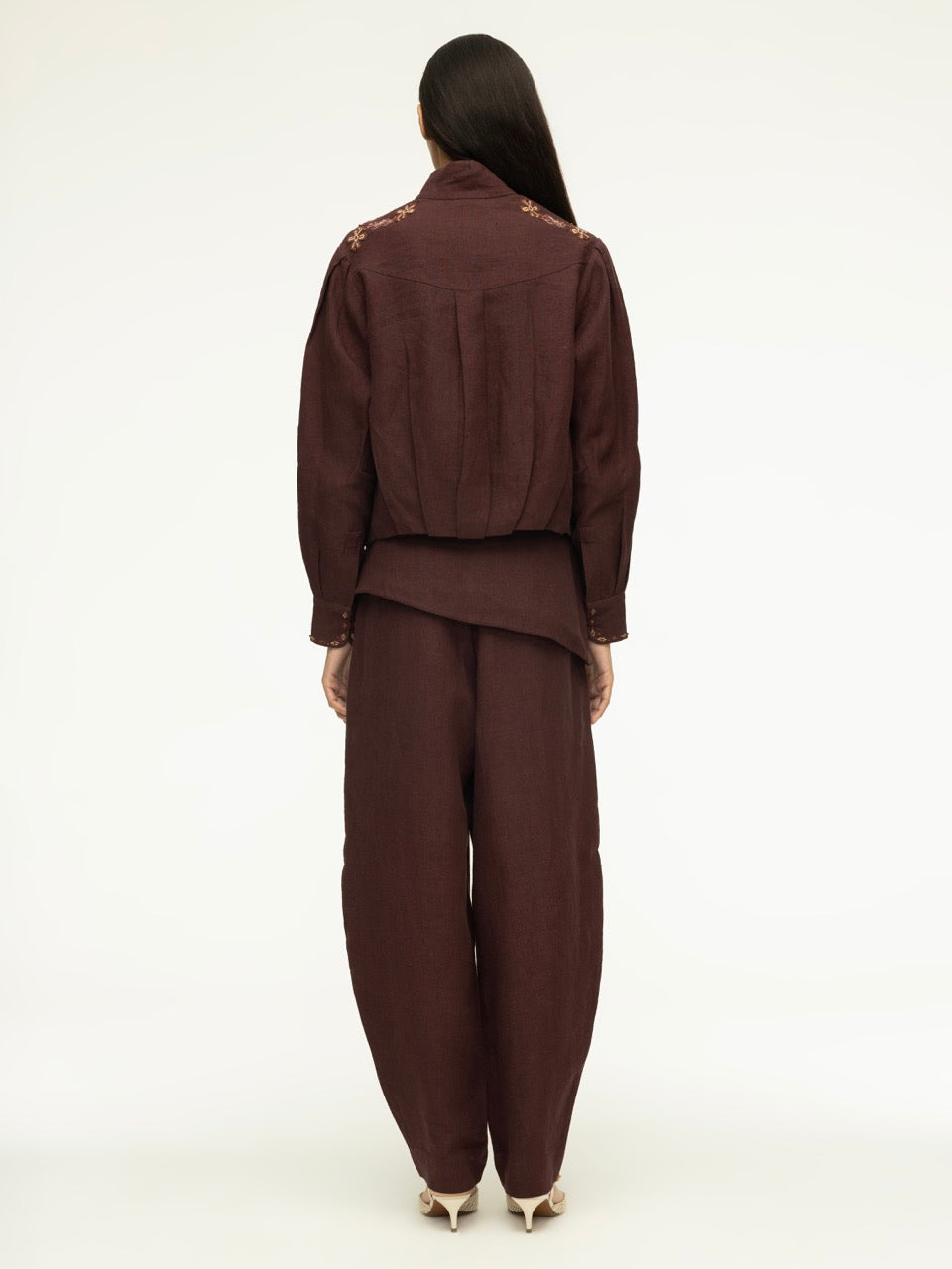 Asymmetric Linen Trousers