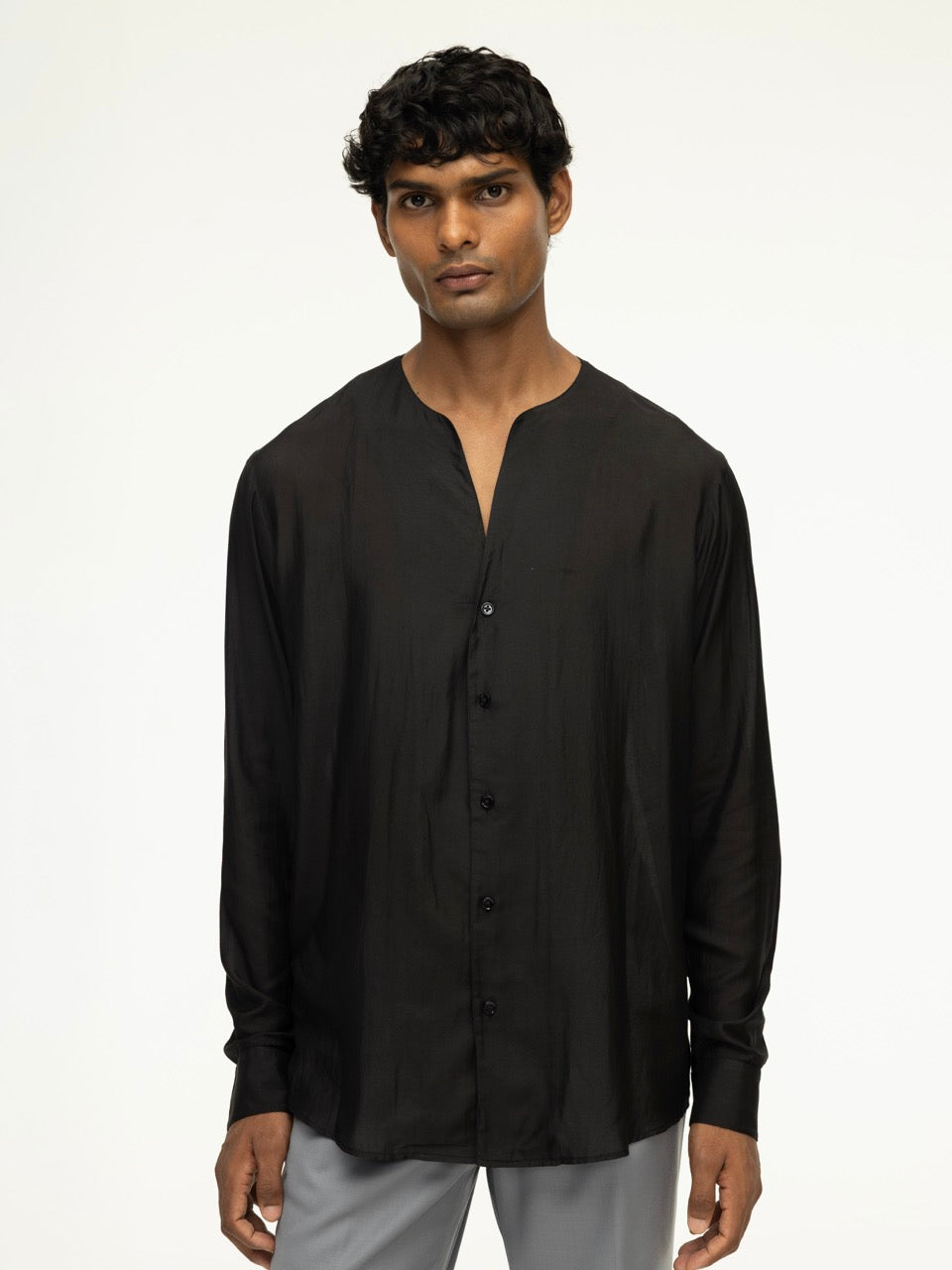 Men's Chanderi Button-Down Shirt
