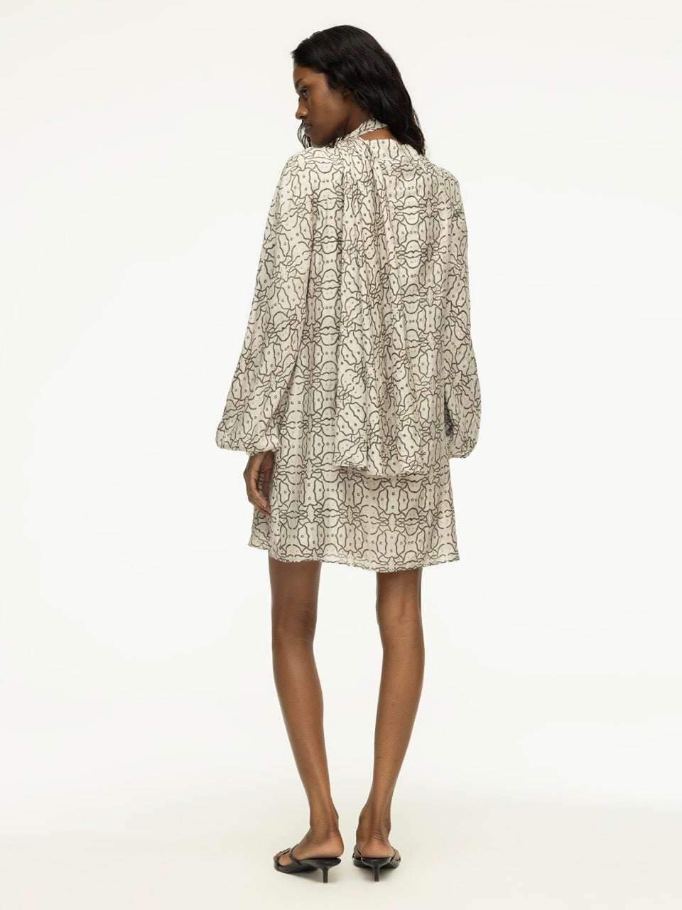 Dabu Cowl Draped Dress