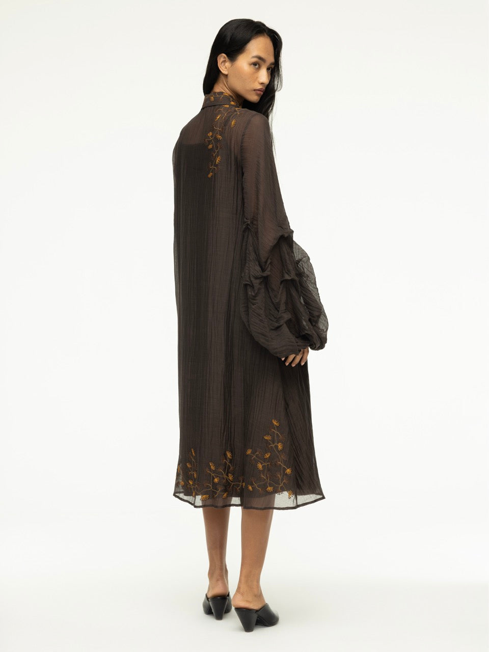 Hand-Embroidered Smocked Dress