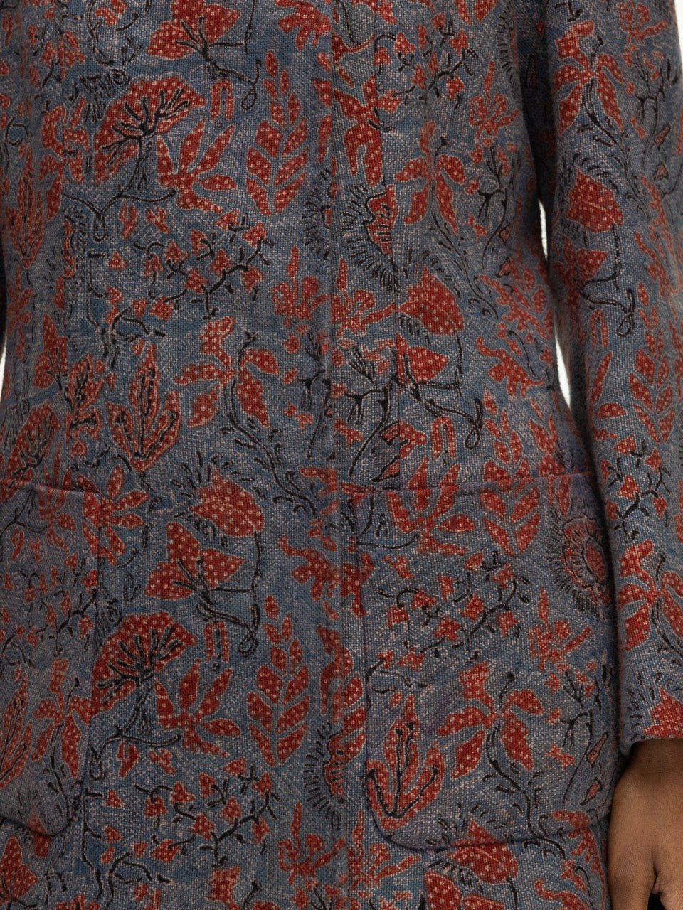 Ajrak Canvas Side Buttoned Jacket