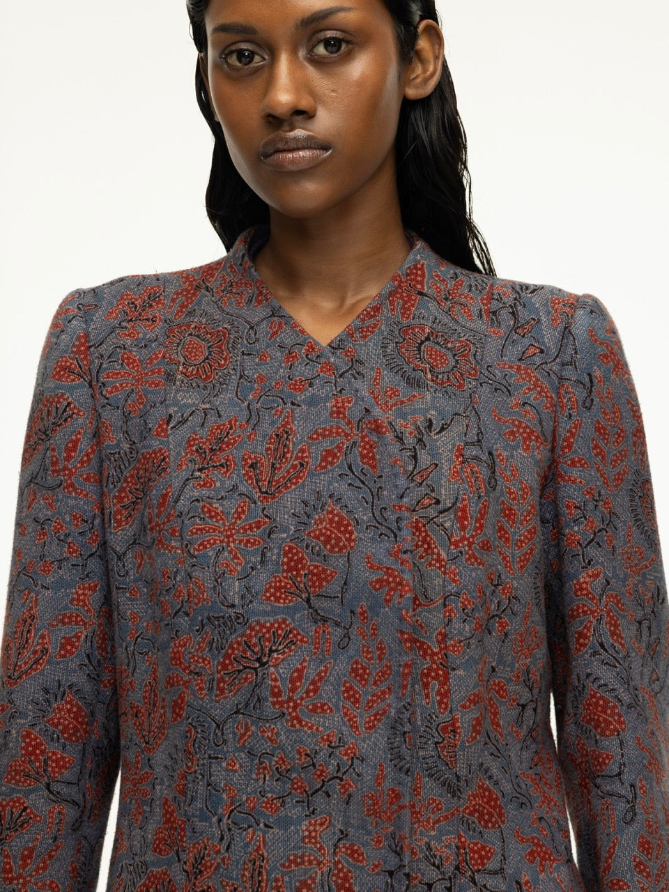 Ajrak Canvas Side Buttoned Jacket