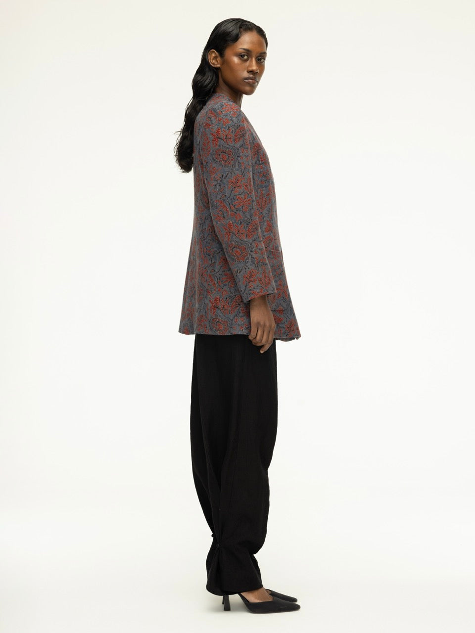Ajrak Canvas Side Buttoned Jacket