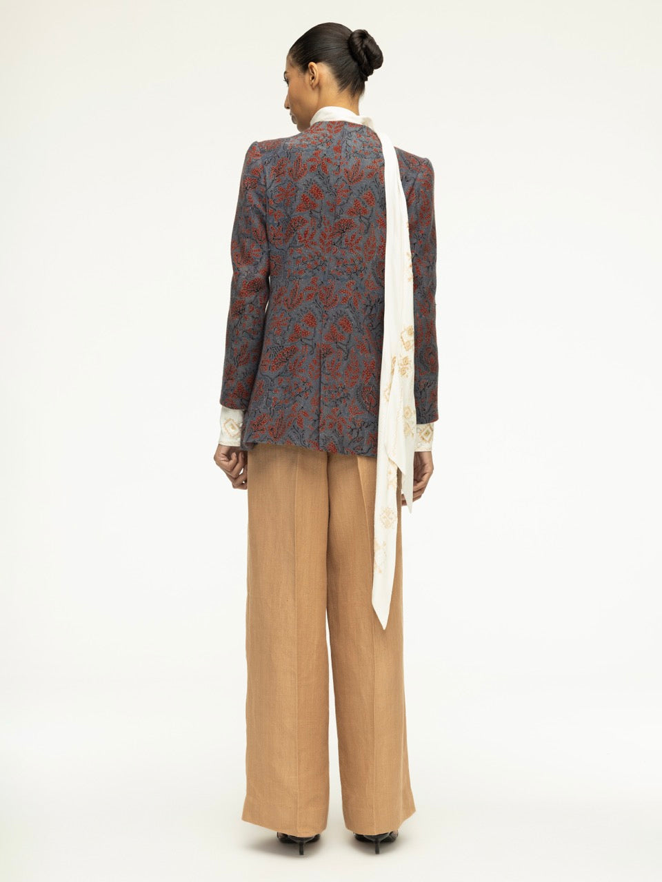 Ajrak Canvas Side Buttoned Jacket