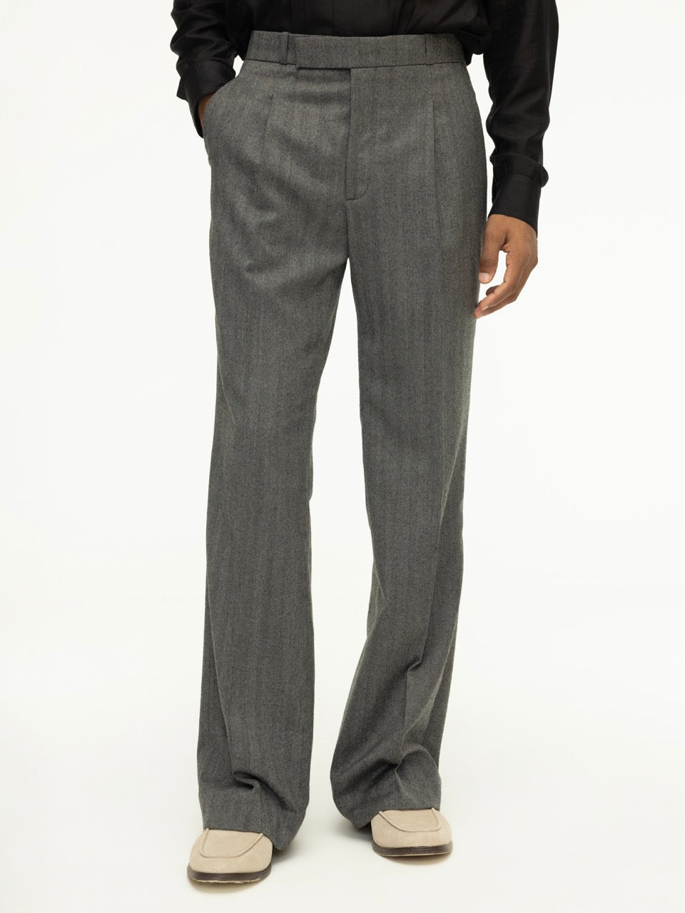 Men's Wool Chevron Trousers