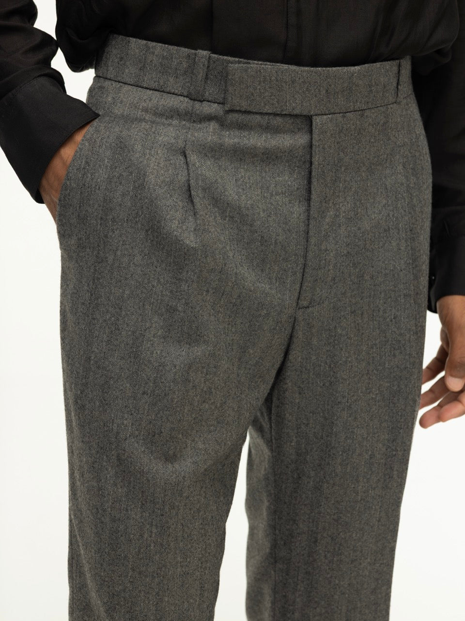 Men's Wool Chevron Trousers