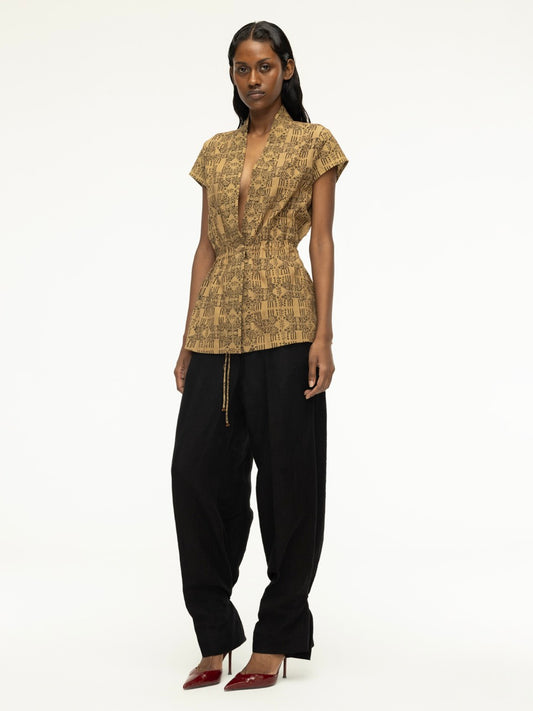 Dabu Drawstring Top