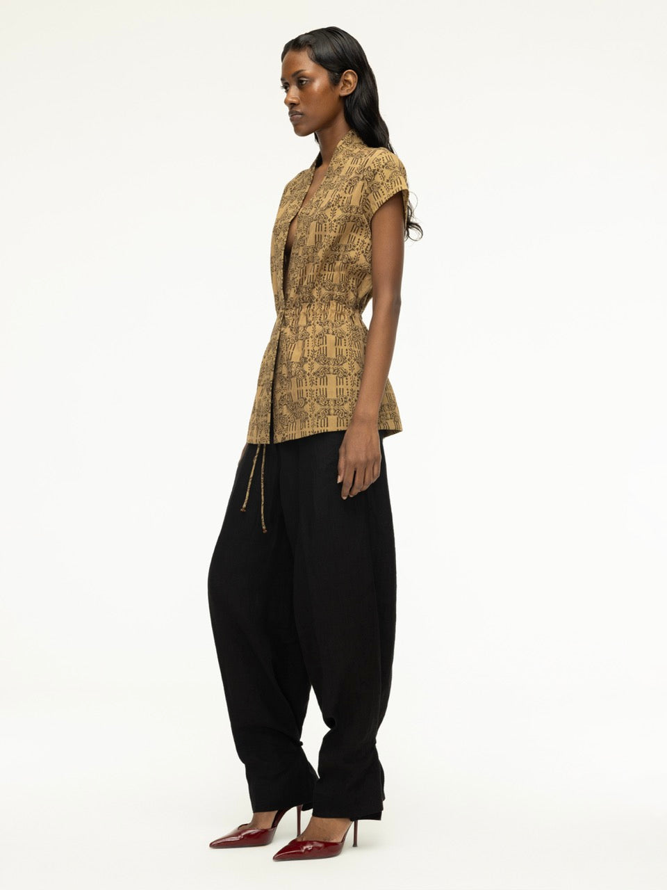 Dabu Drawstring Top