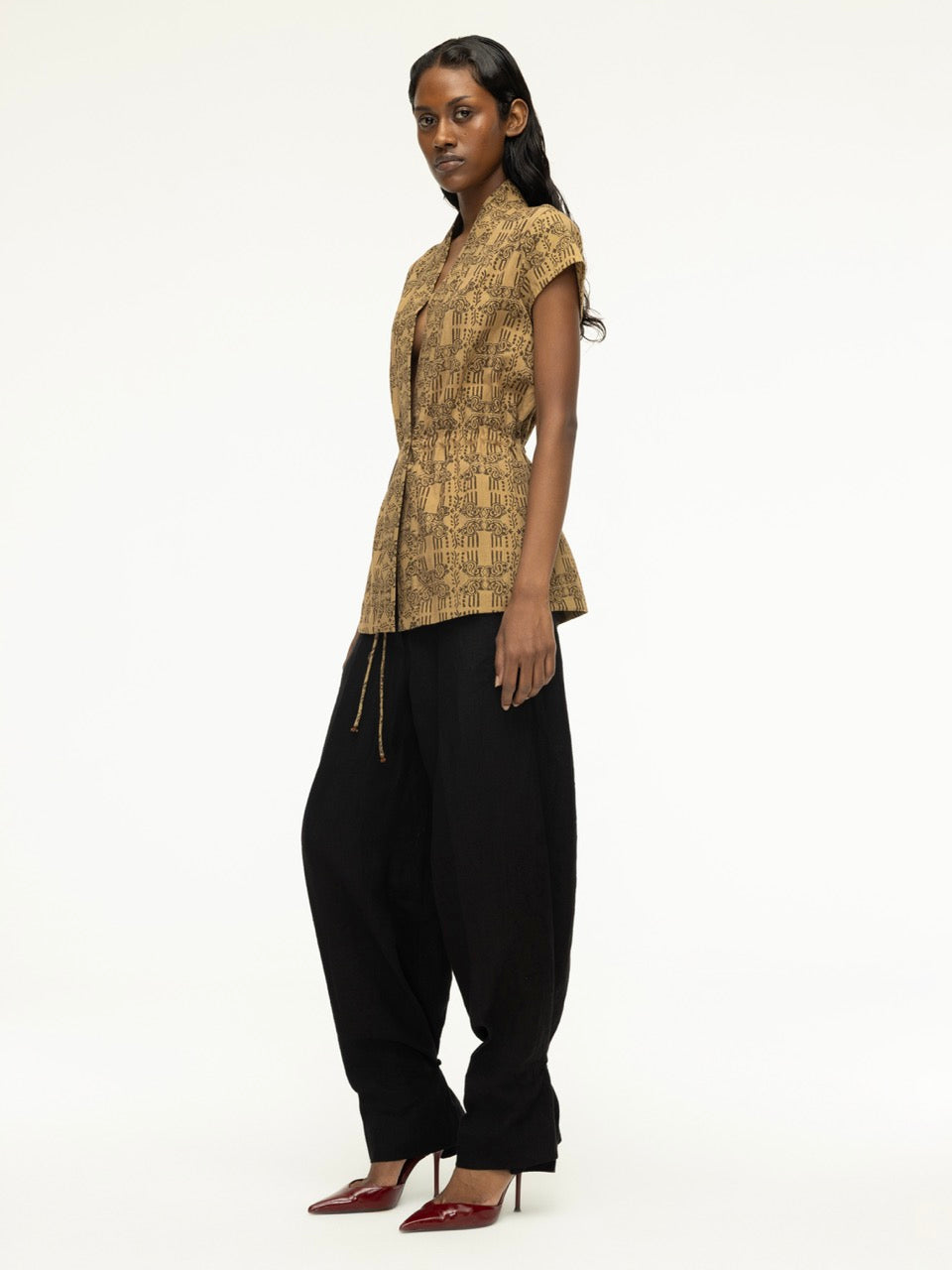 Dabu Drawstring Top