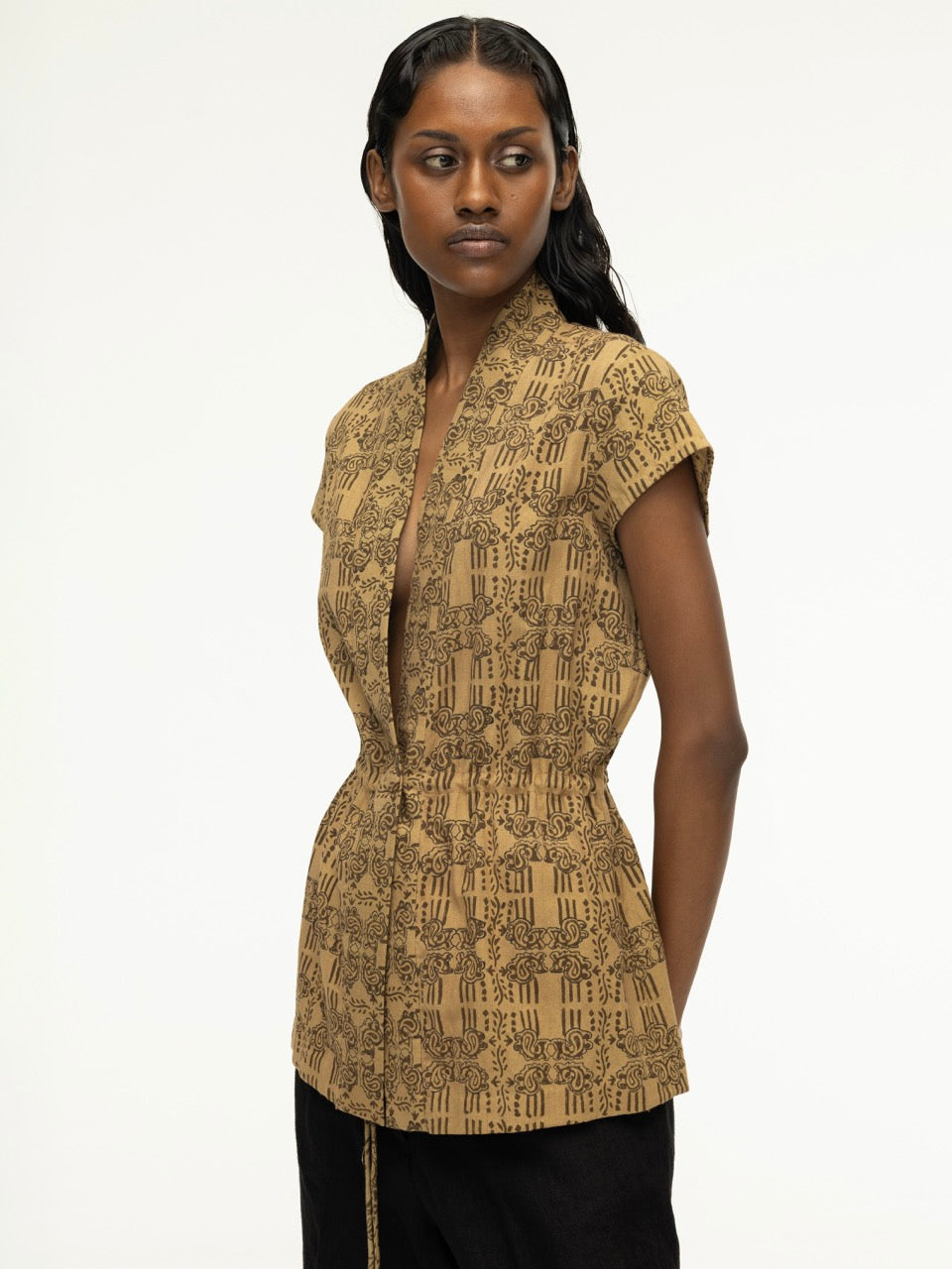 Dabu Drawstring Top