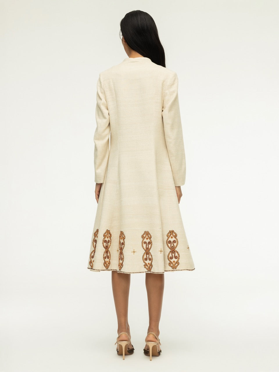 Embroidered Wrap Dress