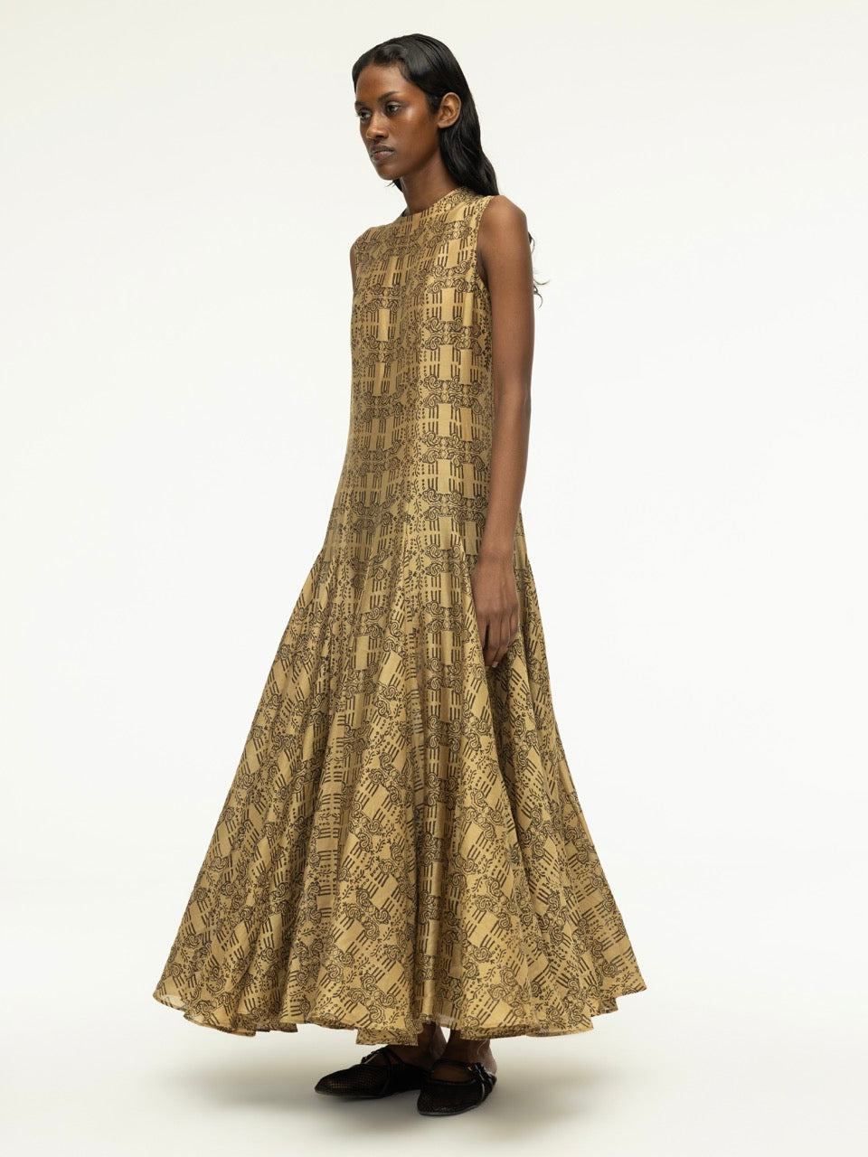 Dabu Printed Flared Dress