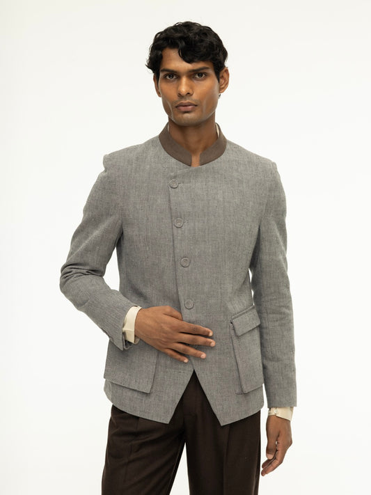 Contrast Collar Denim Jacket