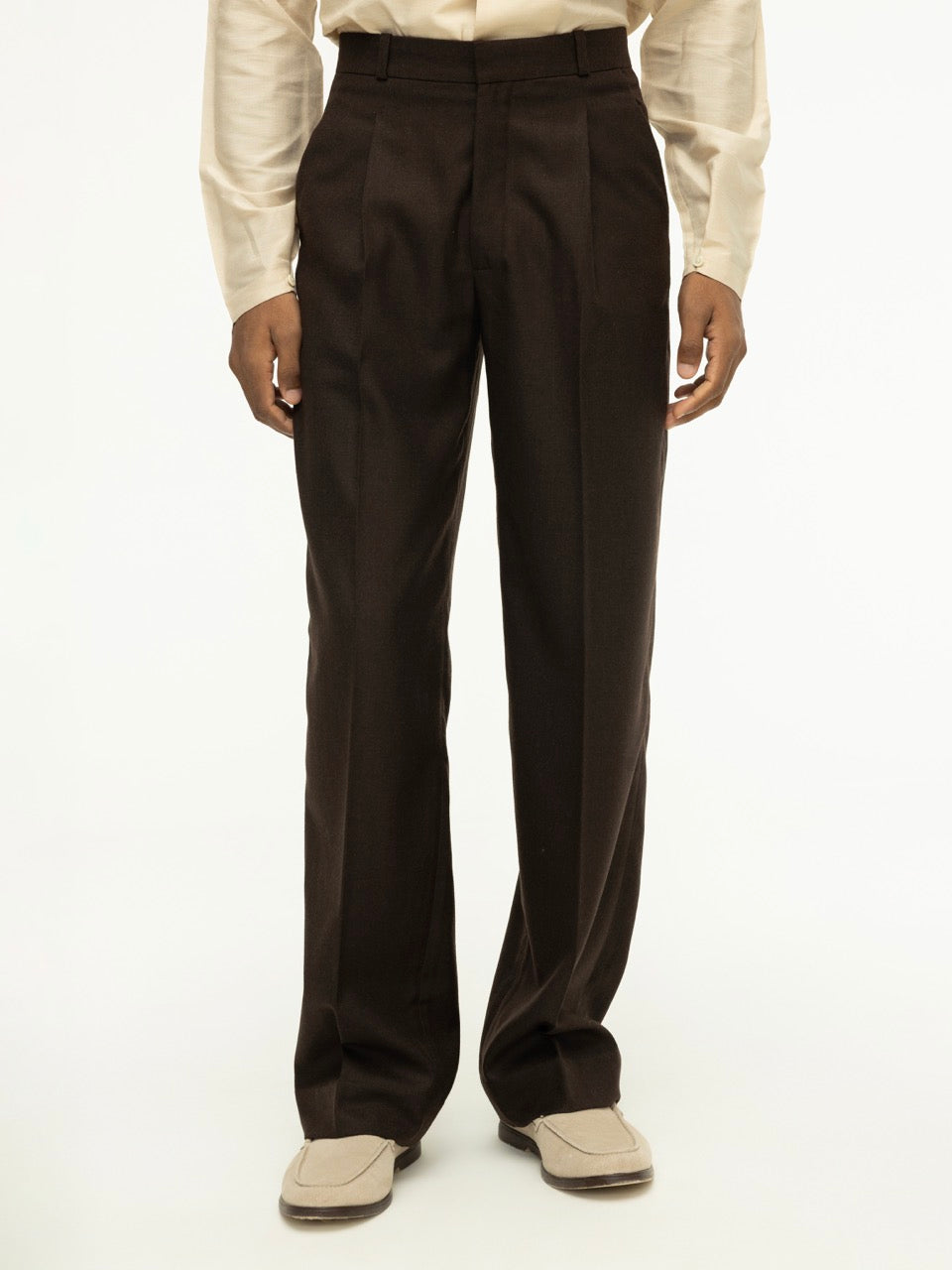 Men's Pleated Wool Trousers