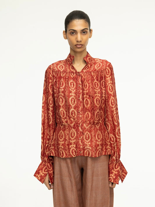 Ajrak Button-Down Top