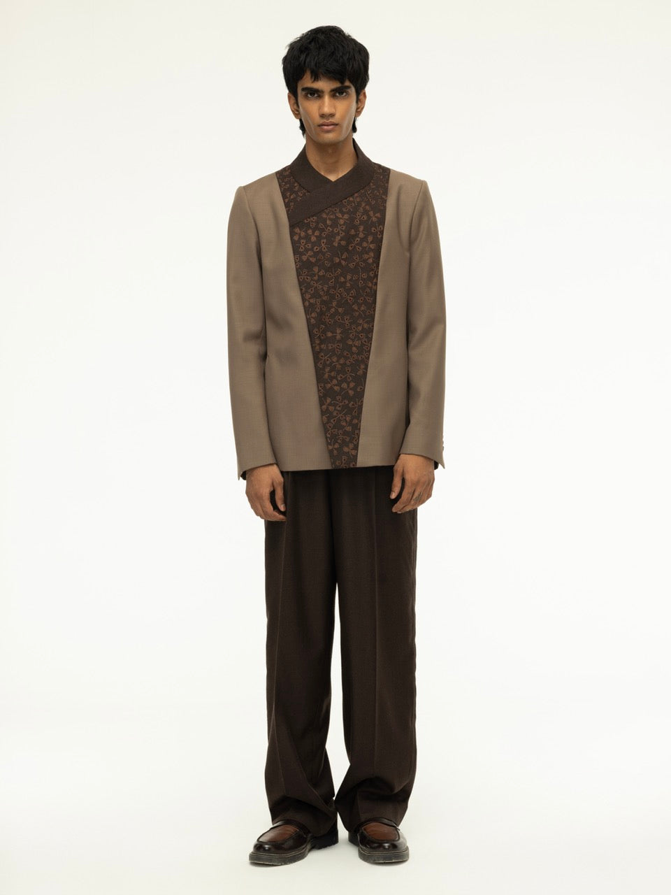 Men's Waistbandless Wool Trousers