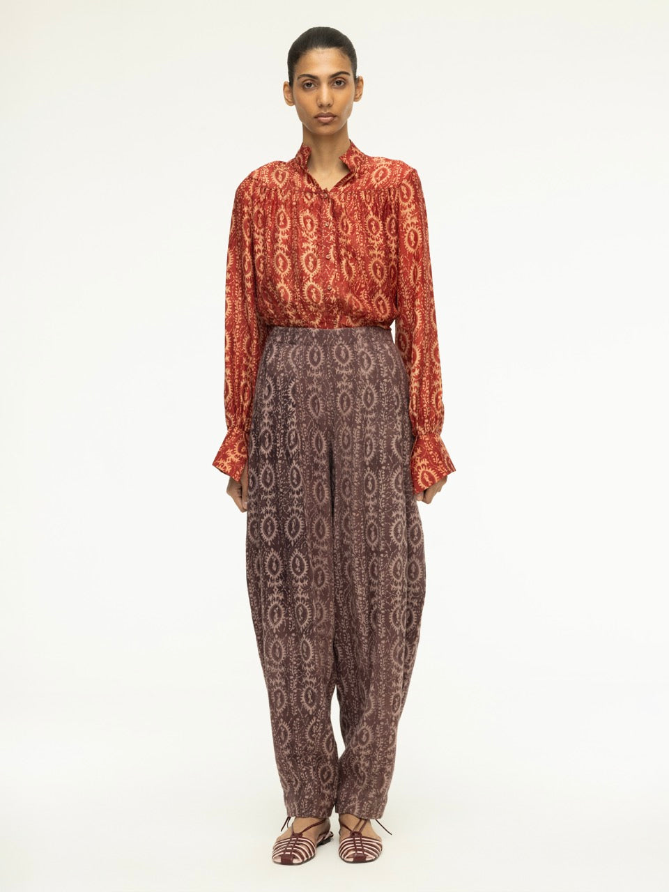 Ajrak Straight-Leg Trousers