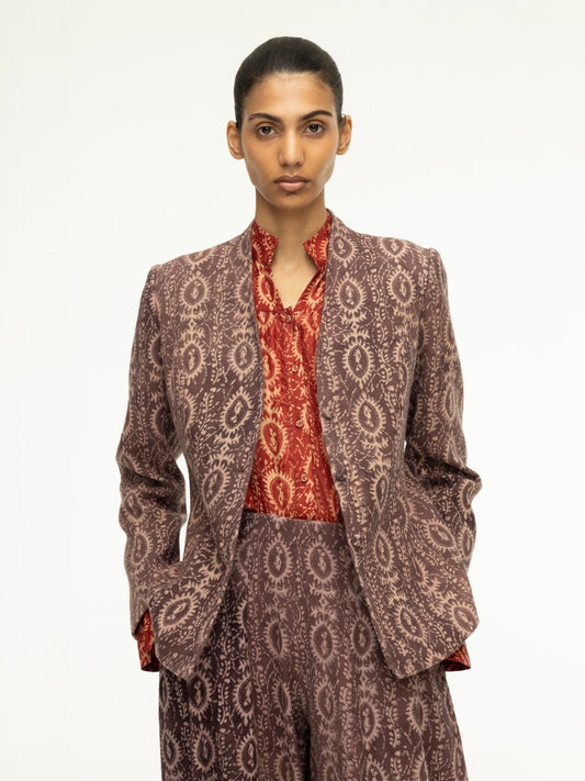 Ajrak Canvas Panel Jacket