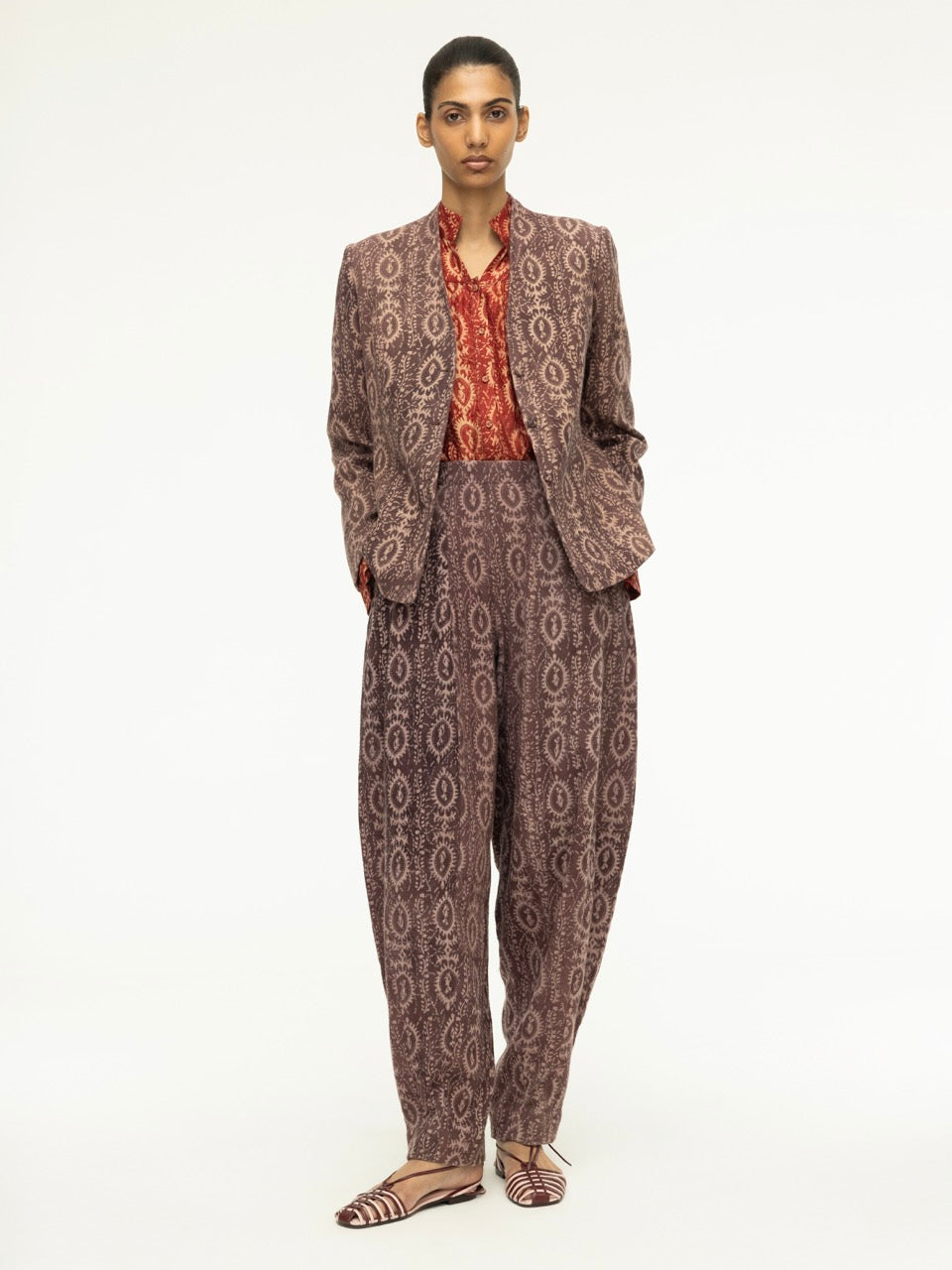 Ajrak Straight-Leg Trousers