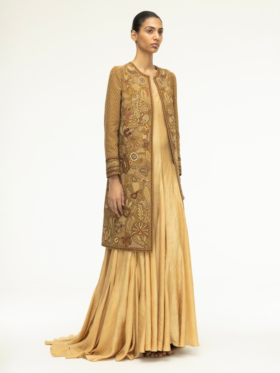 Embroidered Linen Achival Jacket