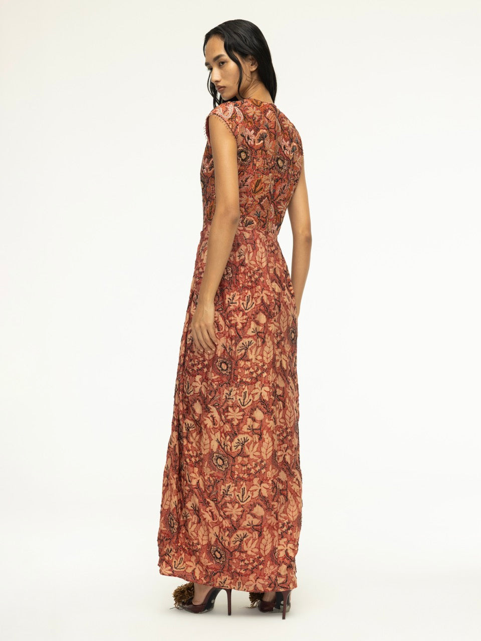 Archival Ajrakh Hand-Embroidered Dress